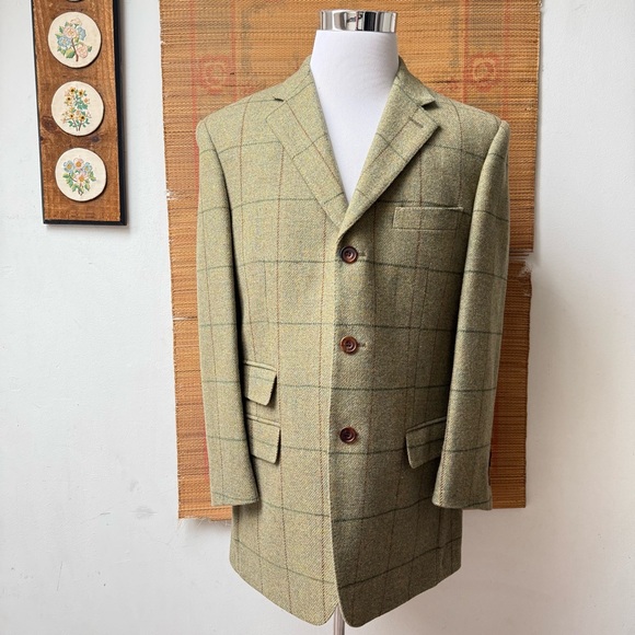 Jack Orton Tweed Wool Plaid Blazer Mens Size 40